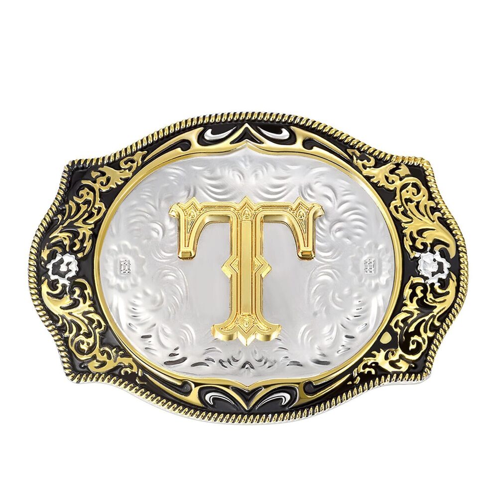 5881 Belt Buckle โWestern Initial Letters AT to Z Christmas Halloween Small